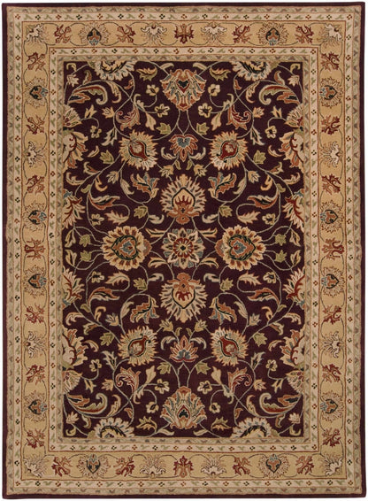 Cherryfield Burgundy 1024 Wool Area Rug - Quahog Bay Bedding
