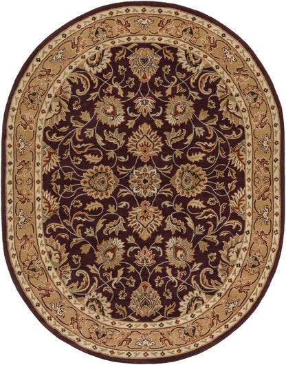 Cherryfield Burgundy 1024 Wool Area Rug - Quahog Bay Bedding