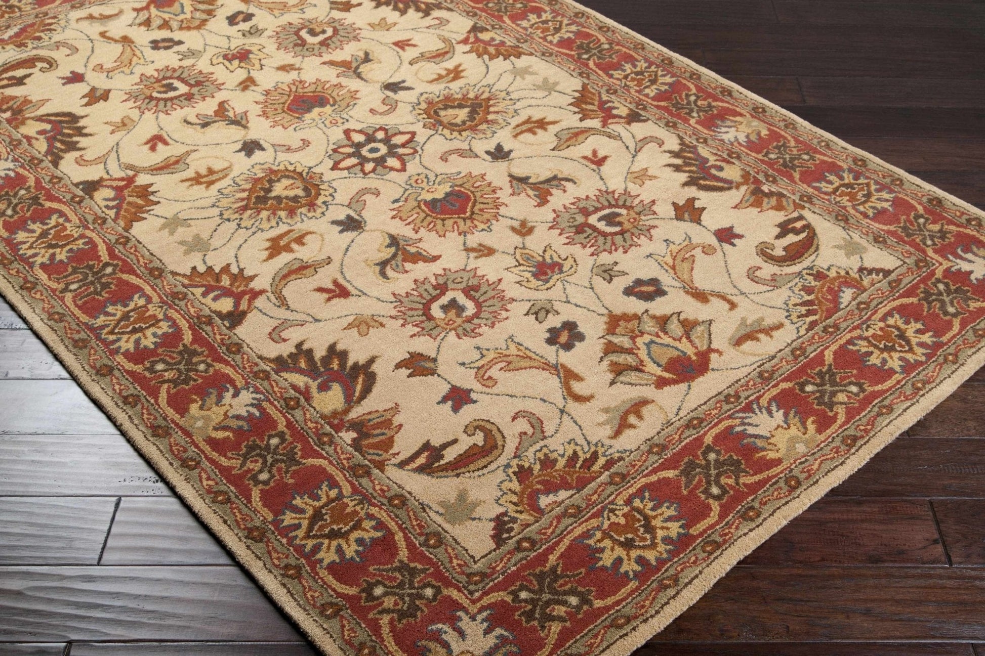 Cherryfield Hand Tufted Brown & Rust 1001 Wool Rug - Quahog Bay Bedding