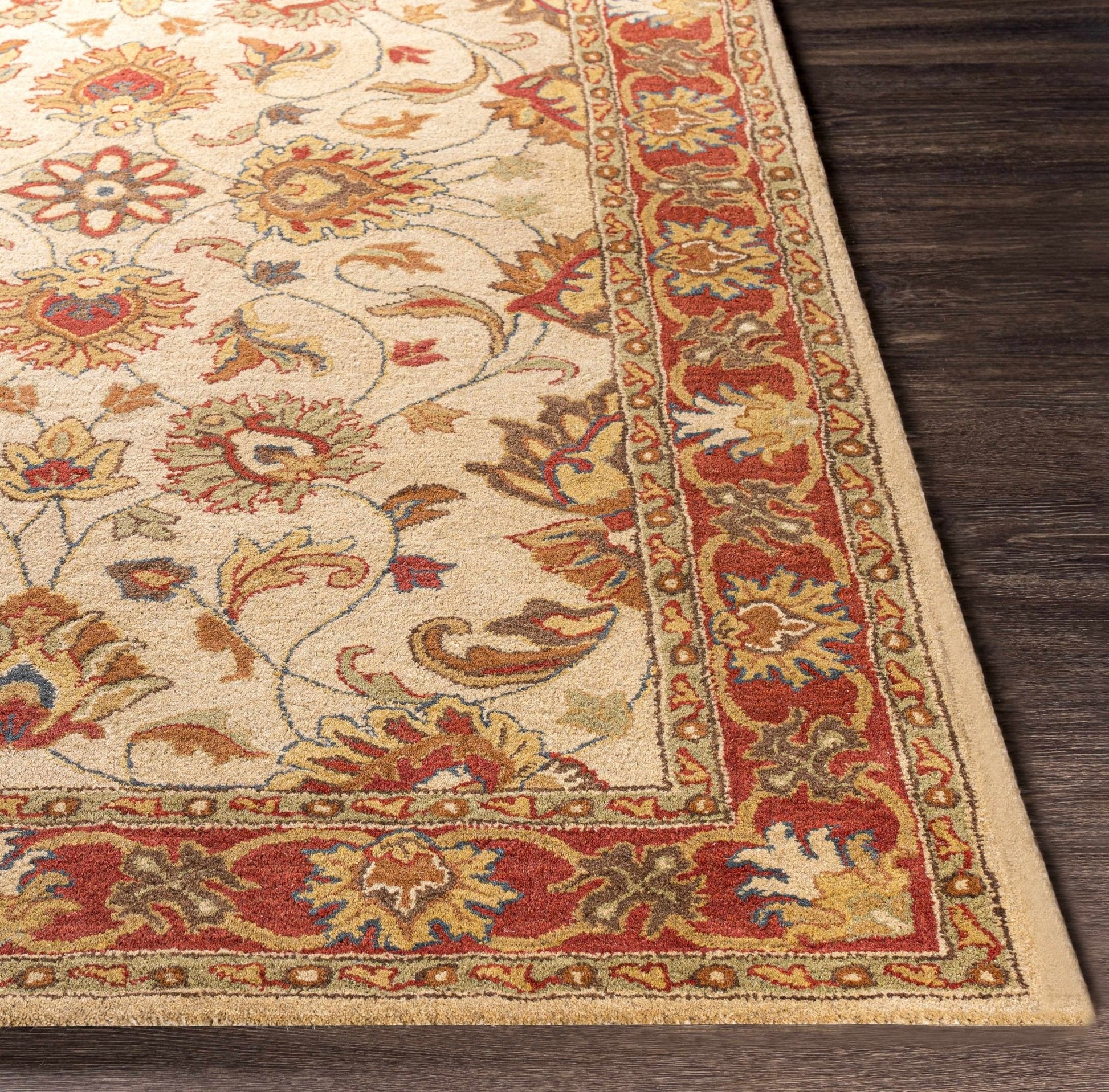Cherryfield Hand Tufted Brown & Rust 1001 Wool Rug - Quahog Bay Bedding