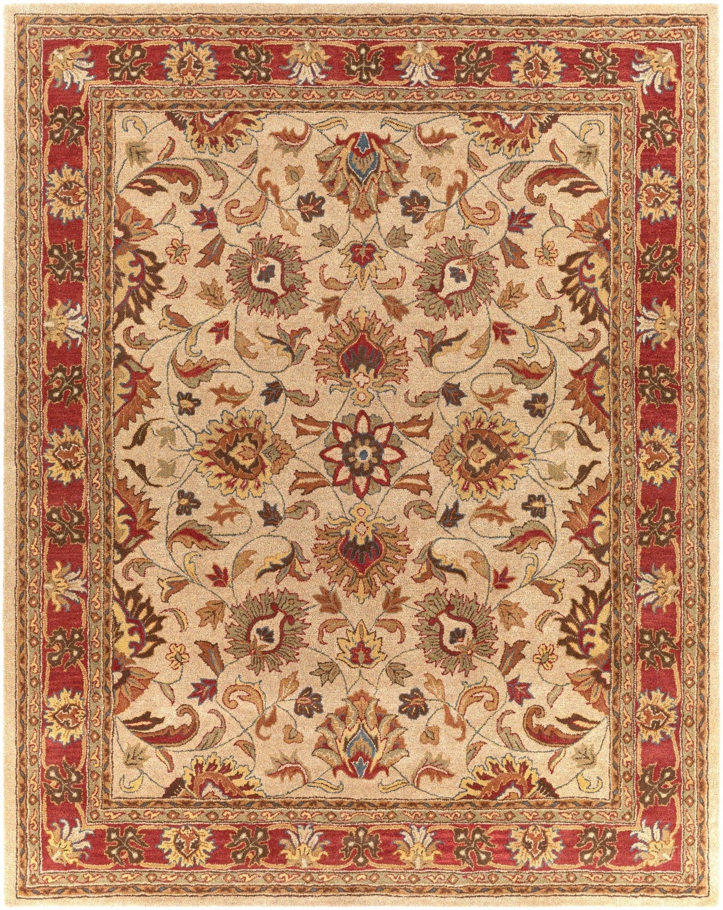 Cherryfield Hand Tufted Brown & Rust 1001 Wool Rug - Quahog Bay Bedding