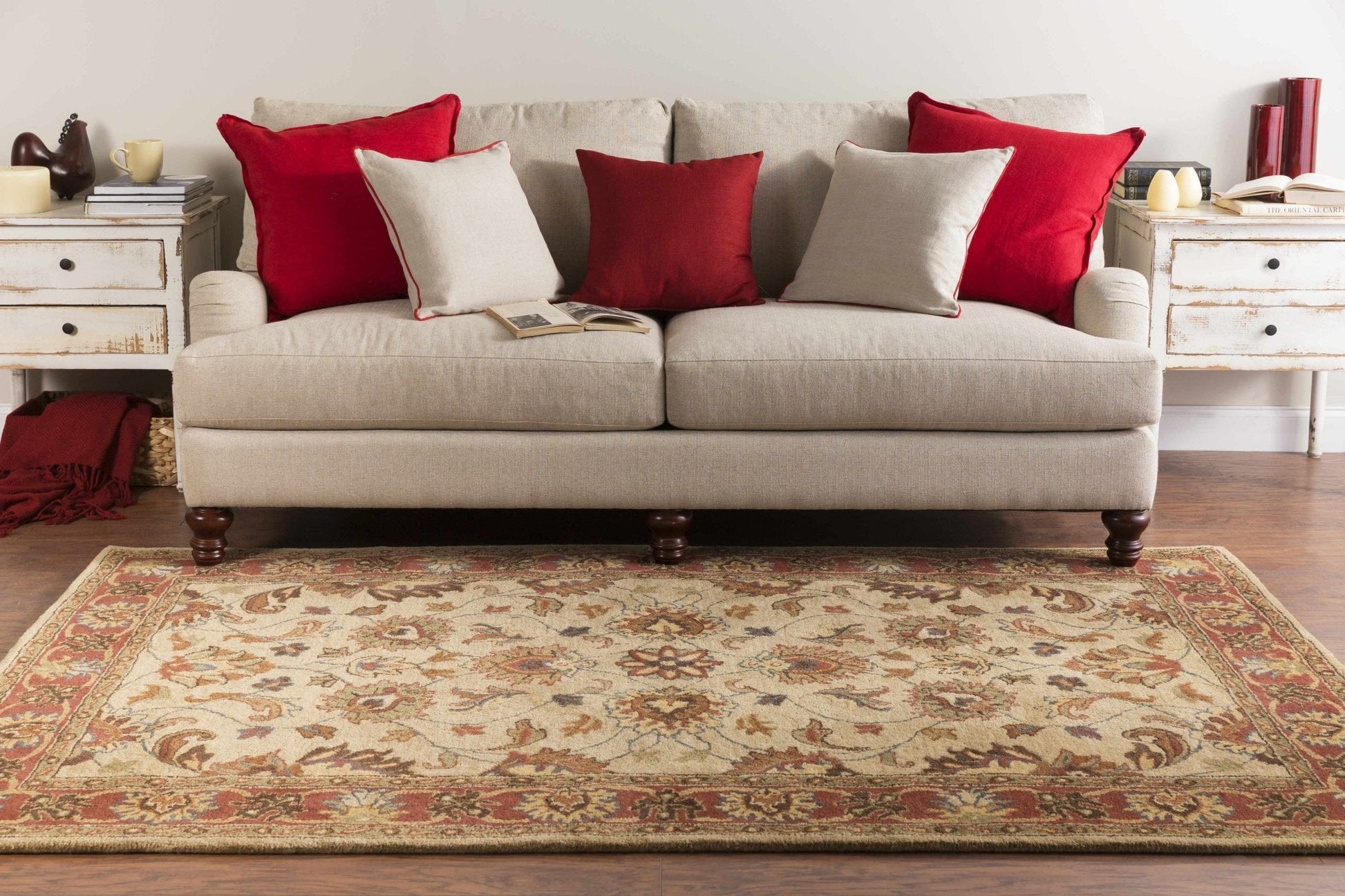 Cherryfield Hand Tufted Brown & Rust 1001 Wool Rug - Quahog Bay Bedding