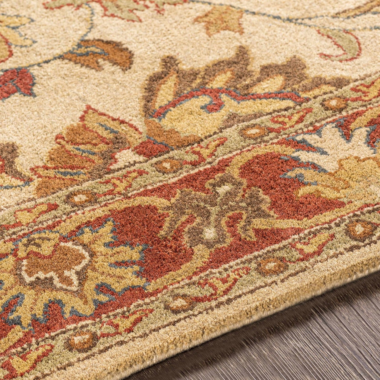 Cherryfield Hand Tufted Brown & Rust 1001 Wool Rug - Quahog Bay Bedding