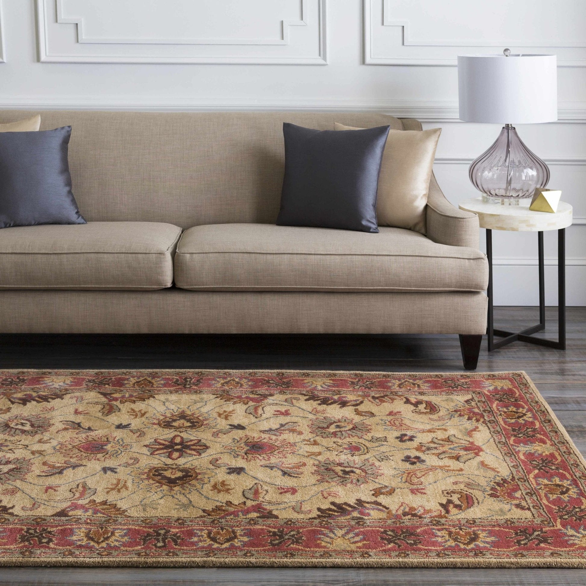 Cherryfield Hand Tufted Brown & Rust 1001 Wool Rug - Quahog Bay Bedding