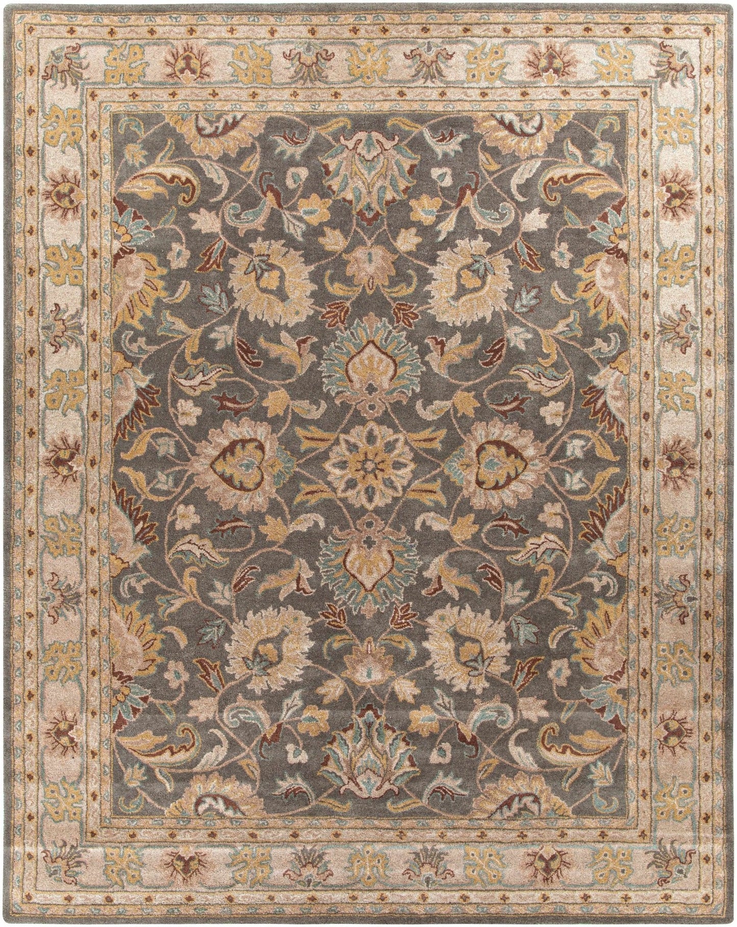 Cherryfield Hand Tufted Taupe Wool Rug - Quahog Bay Bedding