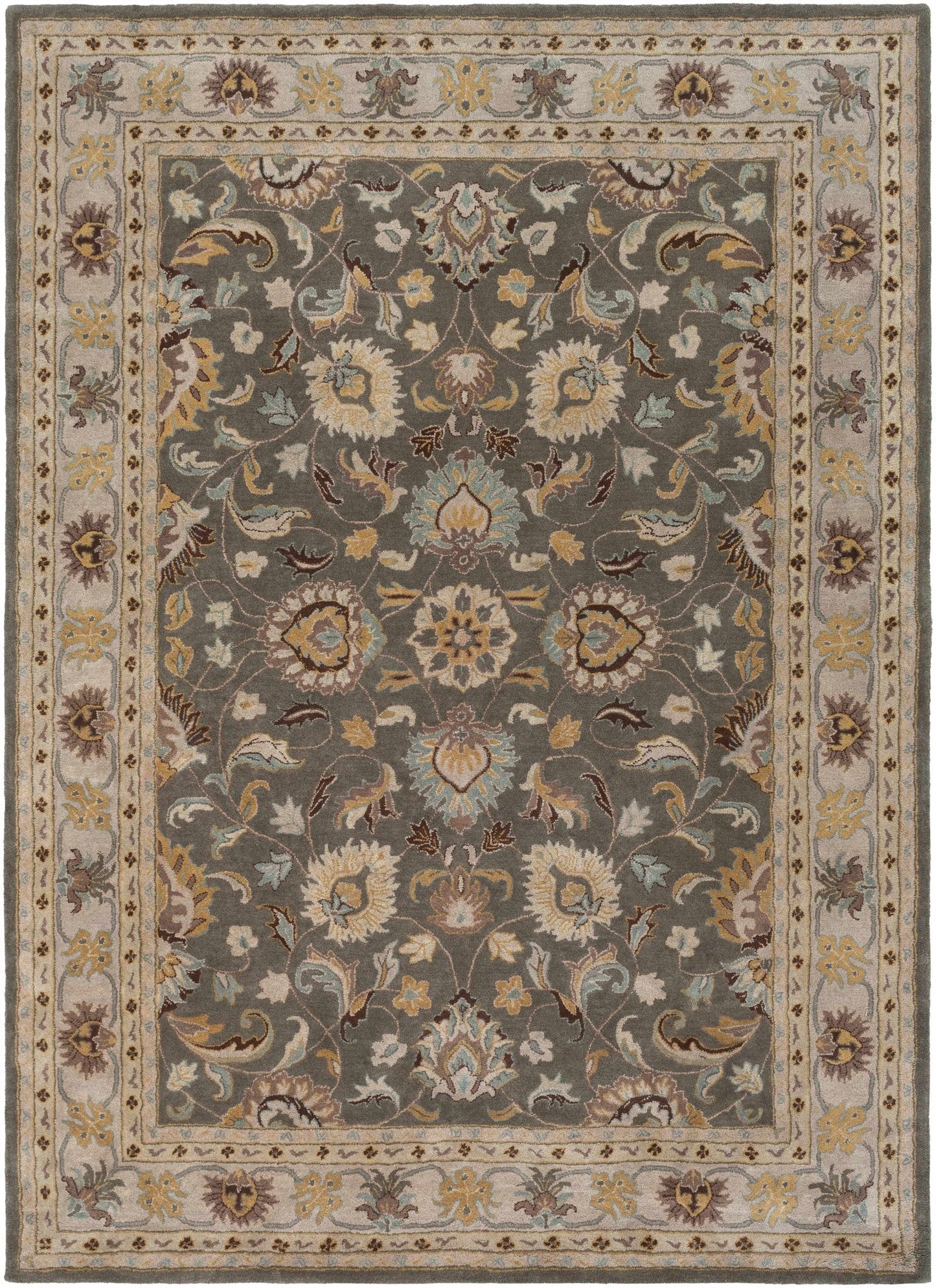Cherryfield Hand Tufted Taupe Wool Rug - Quahog Bay Bedding