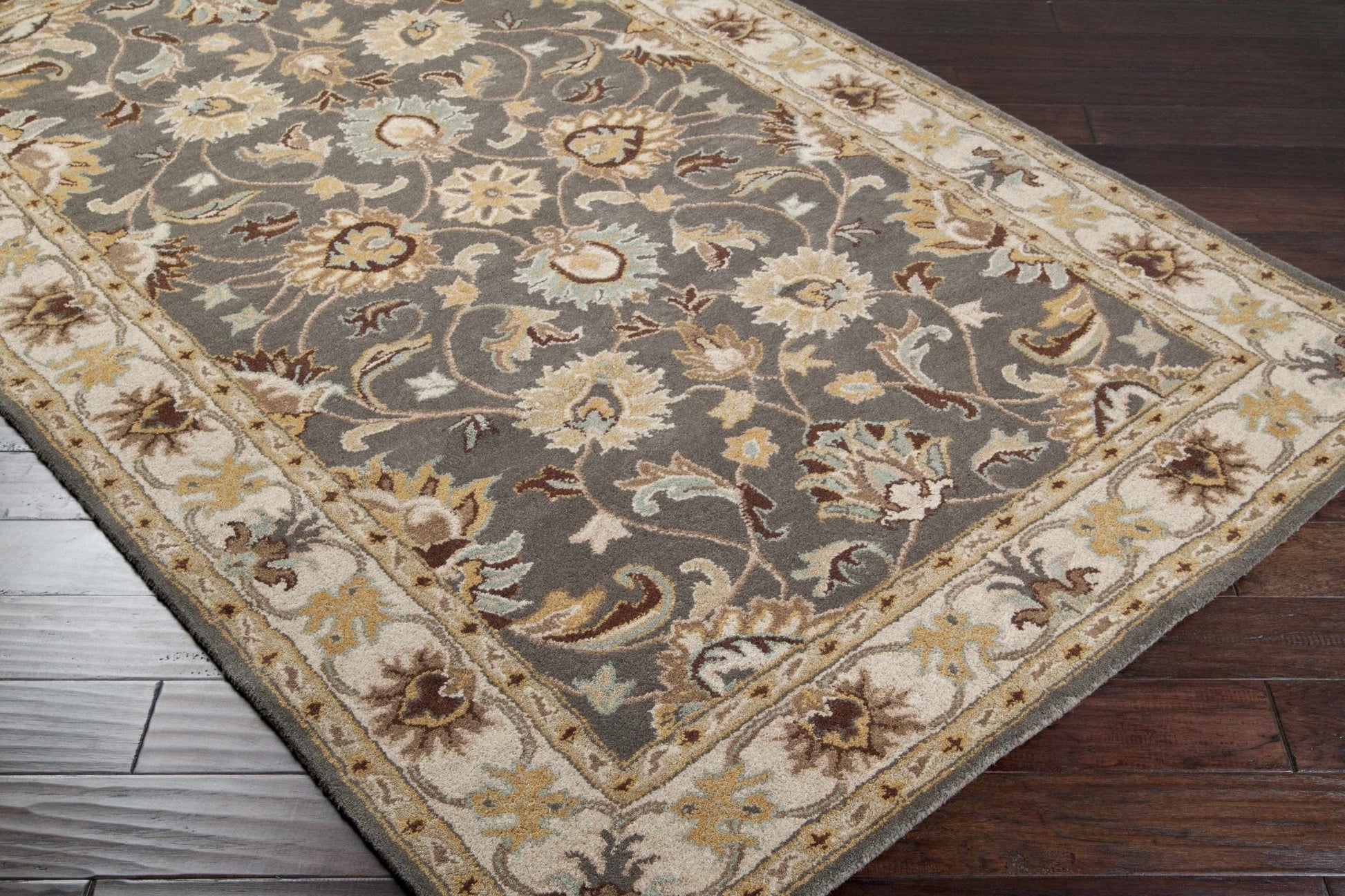 Cherryfield Hand Tufted Taupe Wool Rug - Quahog Bay Bedding