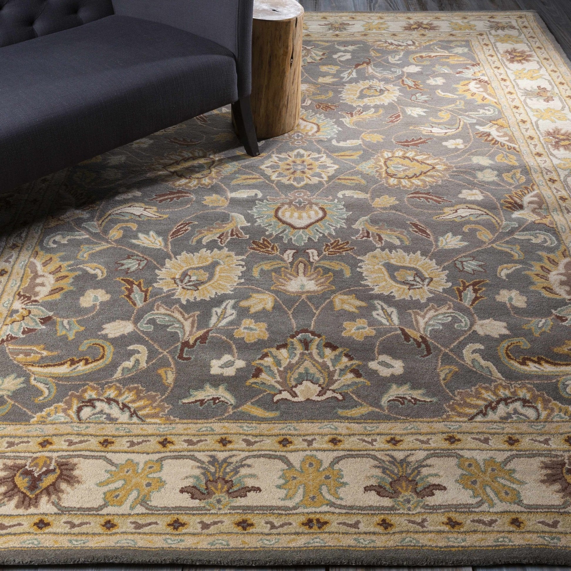 Cherryfield Hand Tufted Taupe Wool Rug - Quahog Bay Bedding