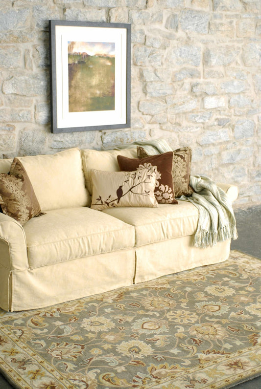 Cherryfield Hand Tufted Taupe Wool Rug - Quahog Bay Bedding