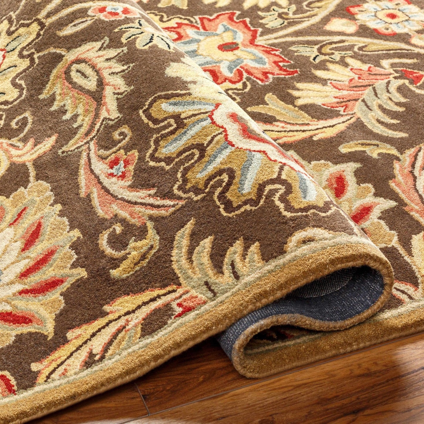 Chesterton 1028 Hand Tufted Brown Wool Rug - Quahog Bay Bedding