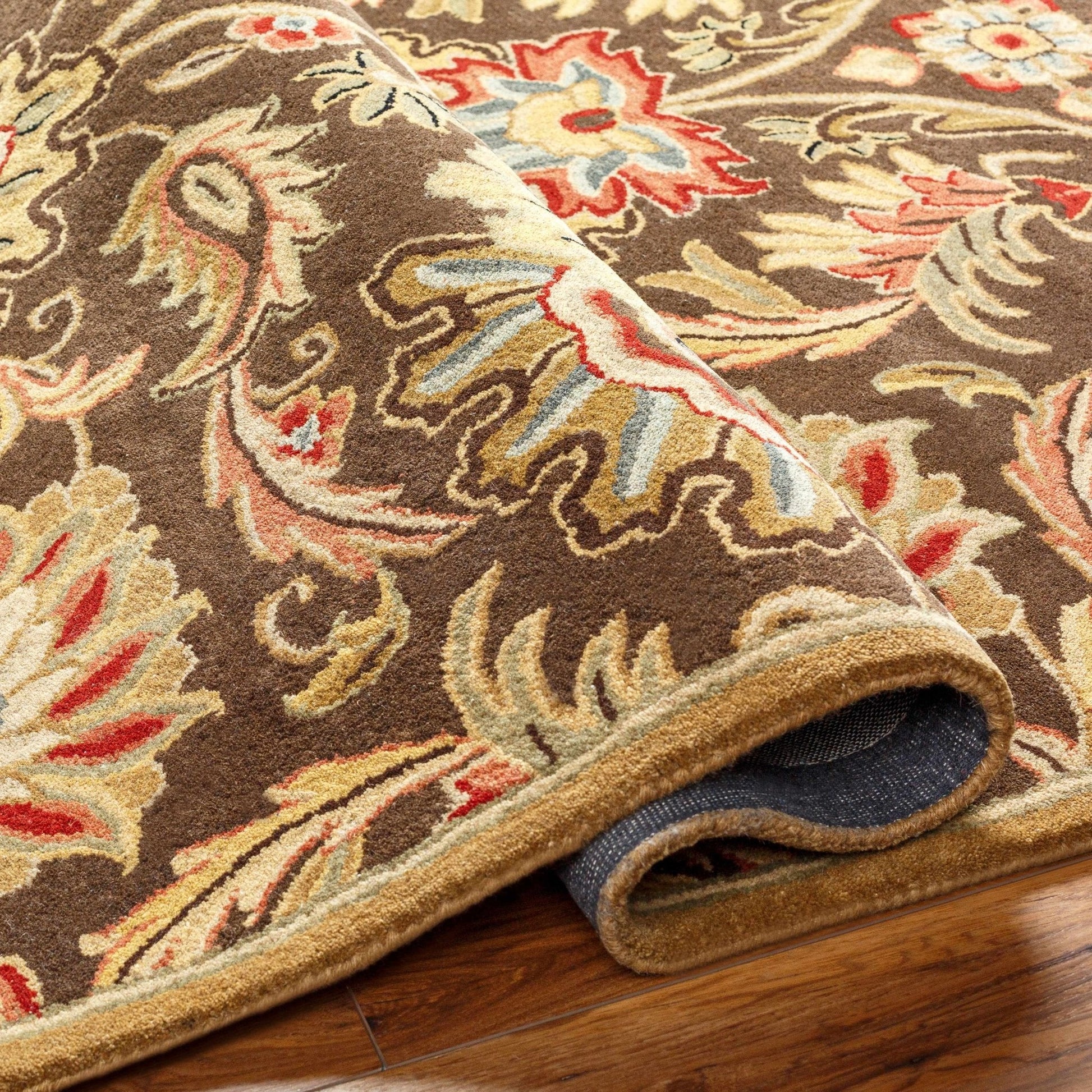 Chesterton 1028 Hand Tufted Brown Wool Rug - Quahog Bay Bedding