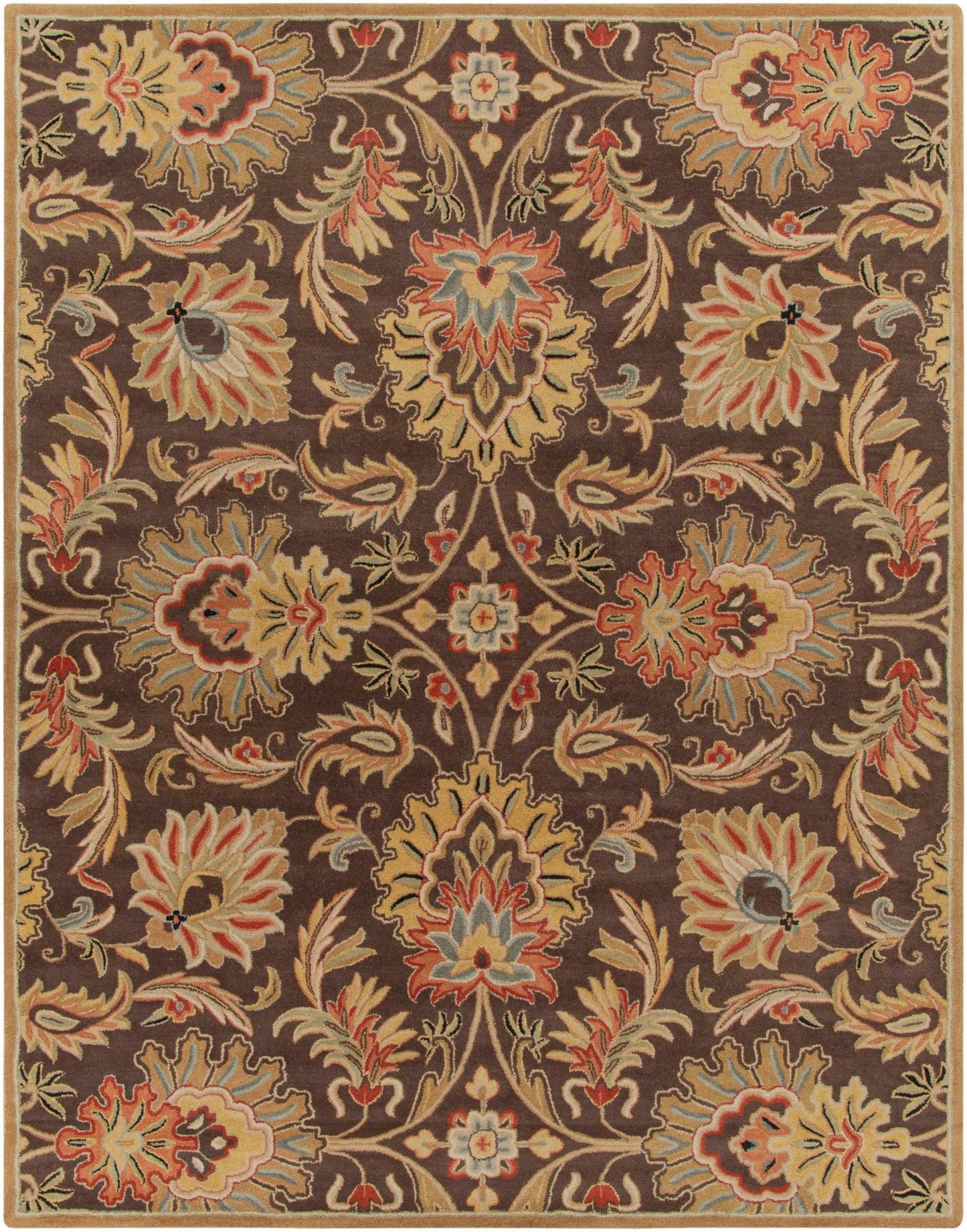 Chesterton 1028 Hand Tufted Brown Wool Rug - Quahog Bay Bedding