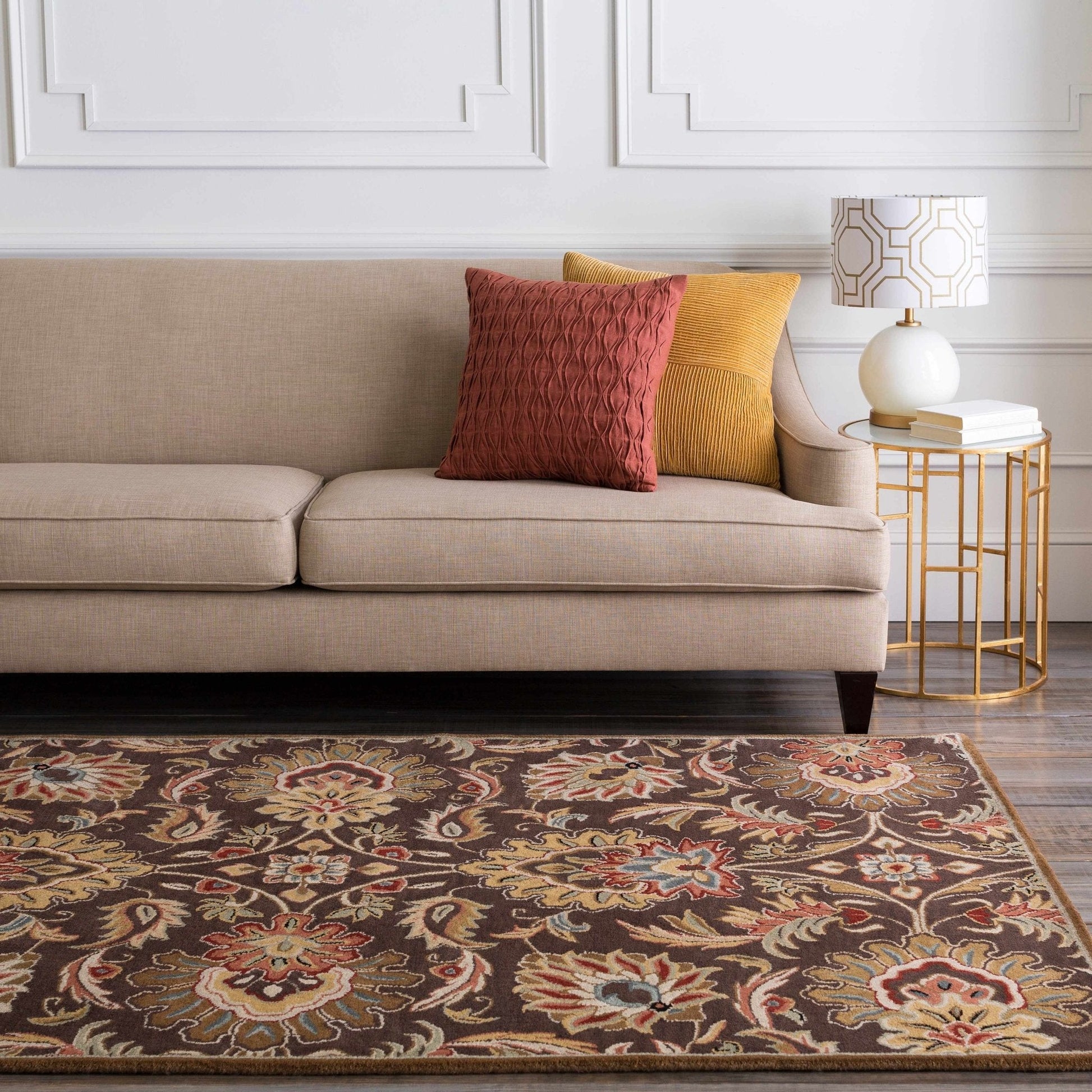 Chesterton 1028 Hand Tufted Brown Wool Rug - Quahog Bay Bedding