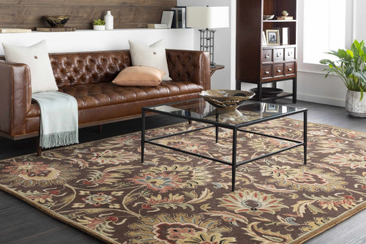 Chesterton 1028 Hand Tufted Brown Wool Rug - Quahog Bay Bedding