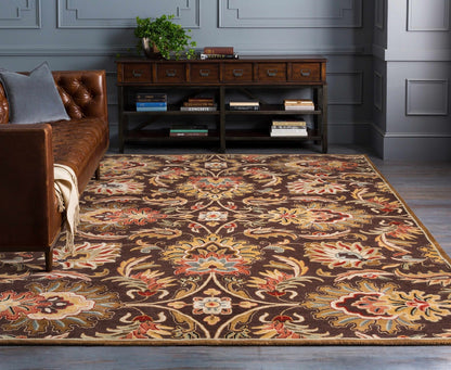 Chesterton 1028 Hand Tufted Brown Wool Rug - Quahog Bay Bedding