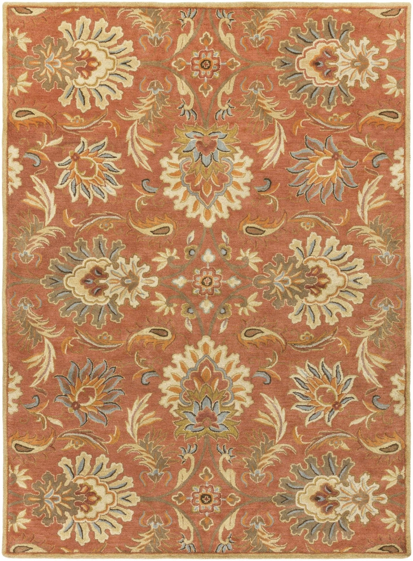Chesterton Hand Tufted Orange 1112 Area Rug - Quahog Bay Bedding