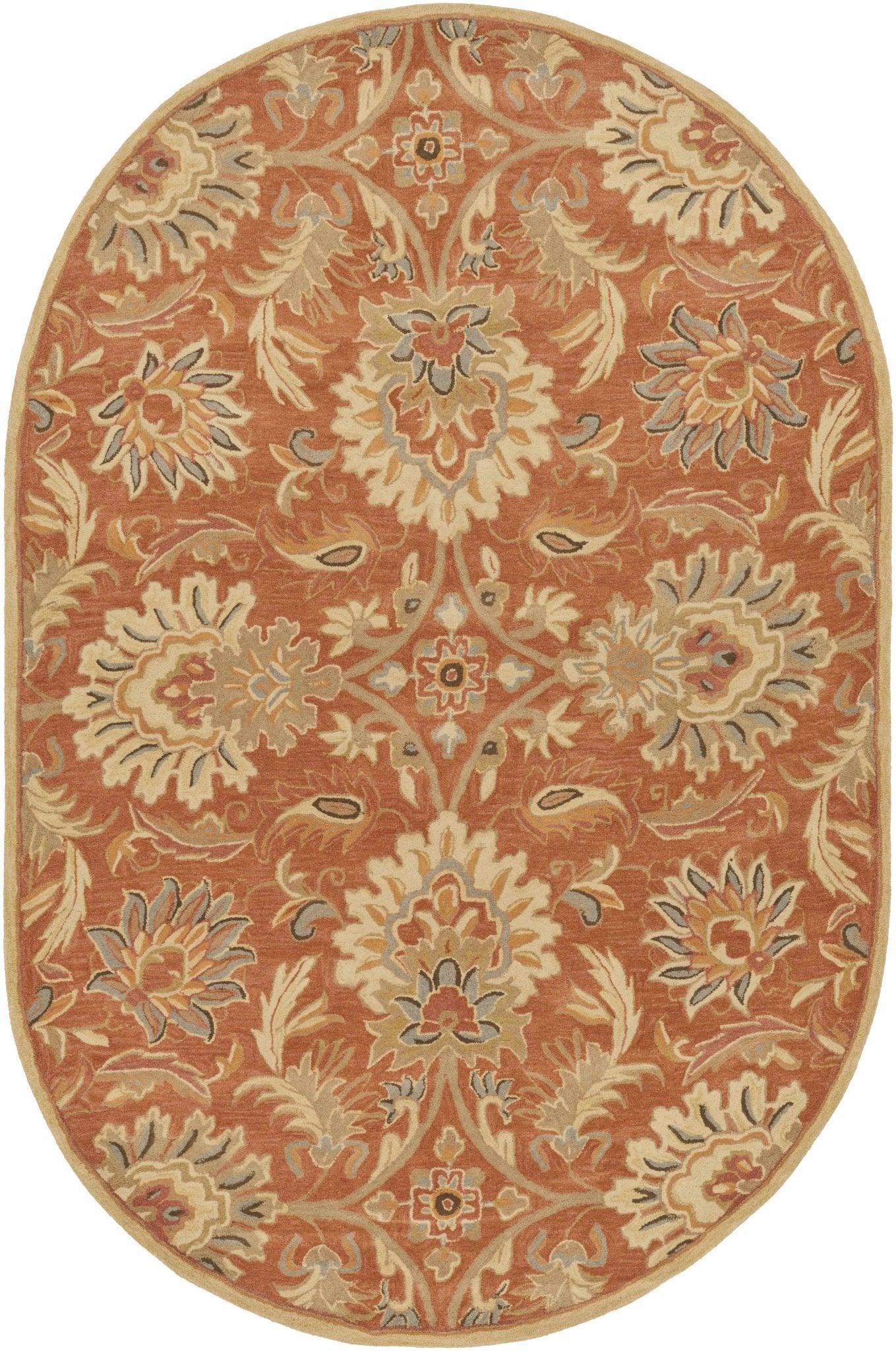 Chesterton Hand Tufted Orange 1112 Area Rug - Quahog Bay Bedding