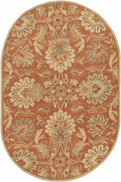 Chesterton Hand Tufted Orange 1112 Area Rug - Quahog Bay Bedding