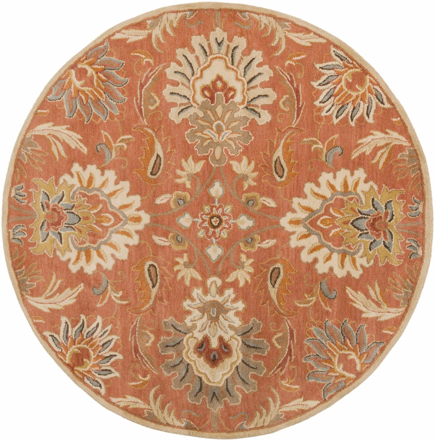 Chesterton Hand Tufted Orange 1112 Area Rug - Quahog Bay Bedding