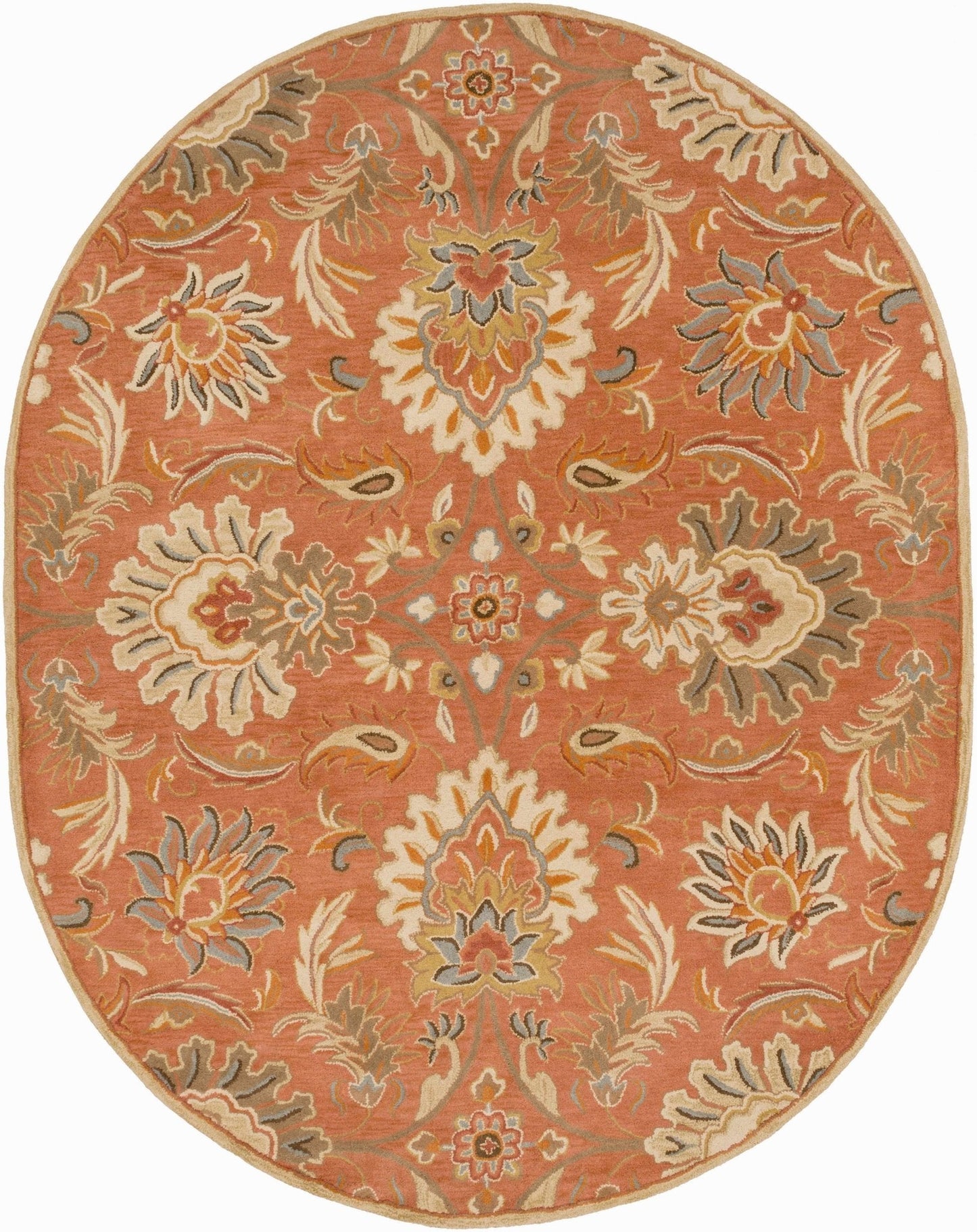 Chesterton Hand Tufted Orange 1112 Area Rug - Quahog Bay Bedding