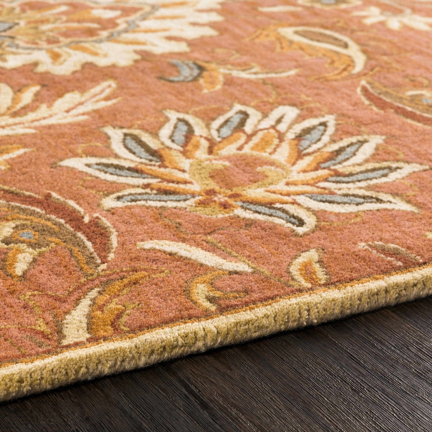 Chesterton Hand Tufted Orange 1112 Area Rug - Quahog Bay Bedding