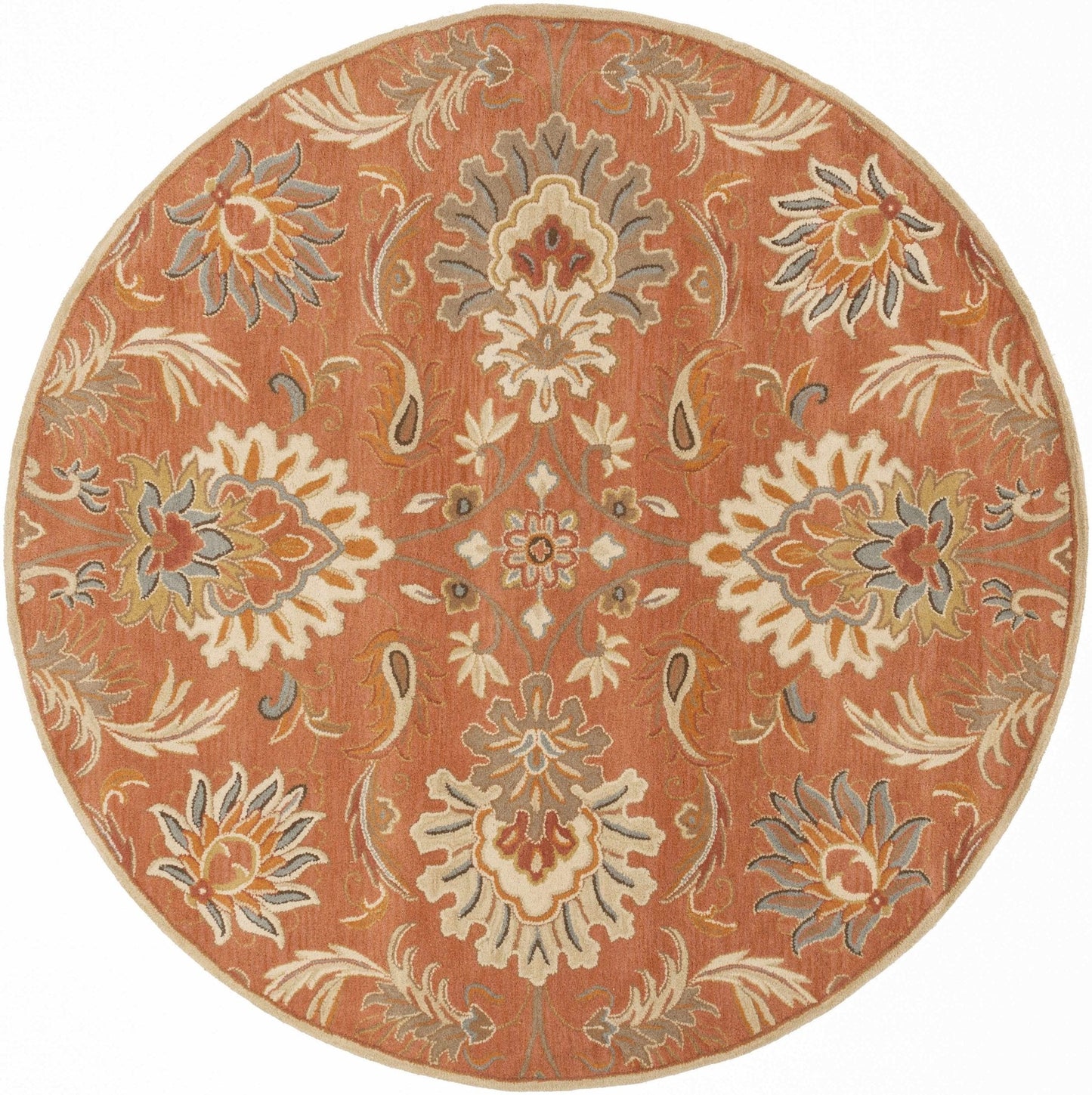 Chesterton Hand Tufted Orange 1112 Area Rug - Quahog Bay Bedding