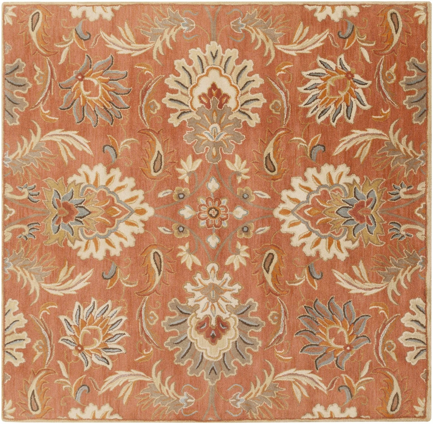 Chesterton Hand Tufted Orange 1112 Area Rug - Quahog Bay Bedding