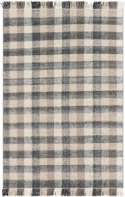 Chilliwack Gray Plaid Wool Rug - Quahog Bay Bedding