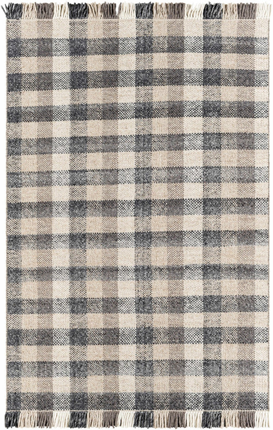 Chilliwack Gray Plaid Wool Rug - Quahog Bay Bedding