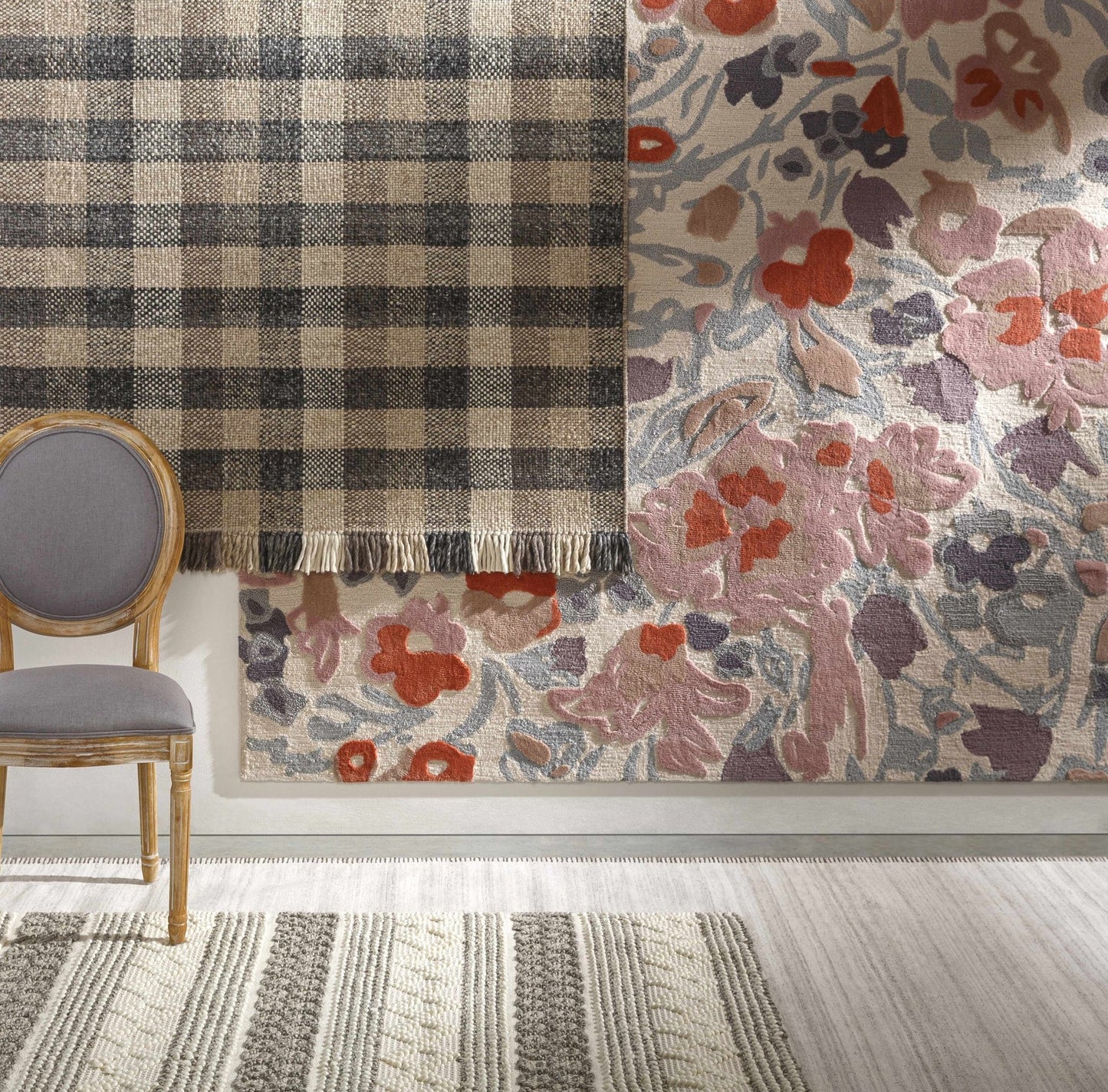 Chilliwack Gray Plaid Wool Rug - Quahog Bay Bedding