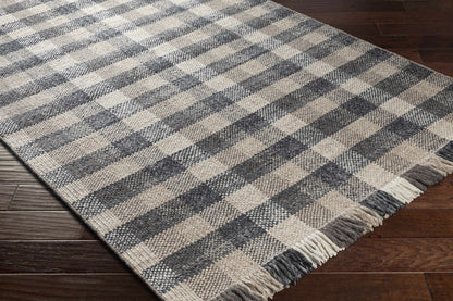 Chilliwack Gray Plaid Wool Rug - Quahog Bay Bedding