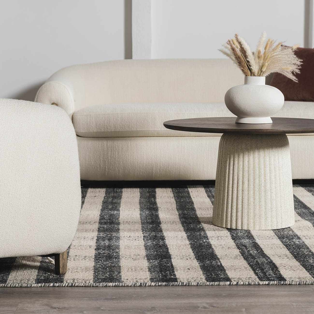 Chilliwack Gray Plaid Wool Rug - Quahog Bay Bedding