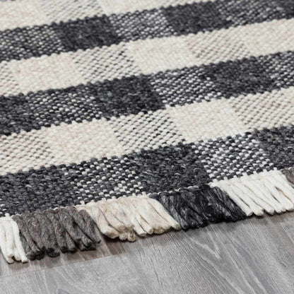 Chilliwack Gray Plaid Wool Rug - Quahog Bay Bedding