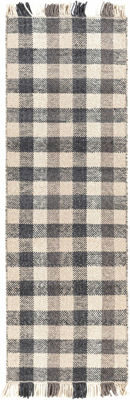 Chilliwack Gray Plaid Wool Rug - Quahog Bay Bedding