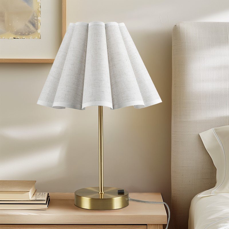 Chique Scalloped Coastal Accent Table Lamp | Coastal Lamps & Lighting - Quahog Bay Bedding