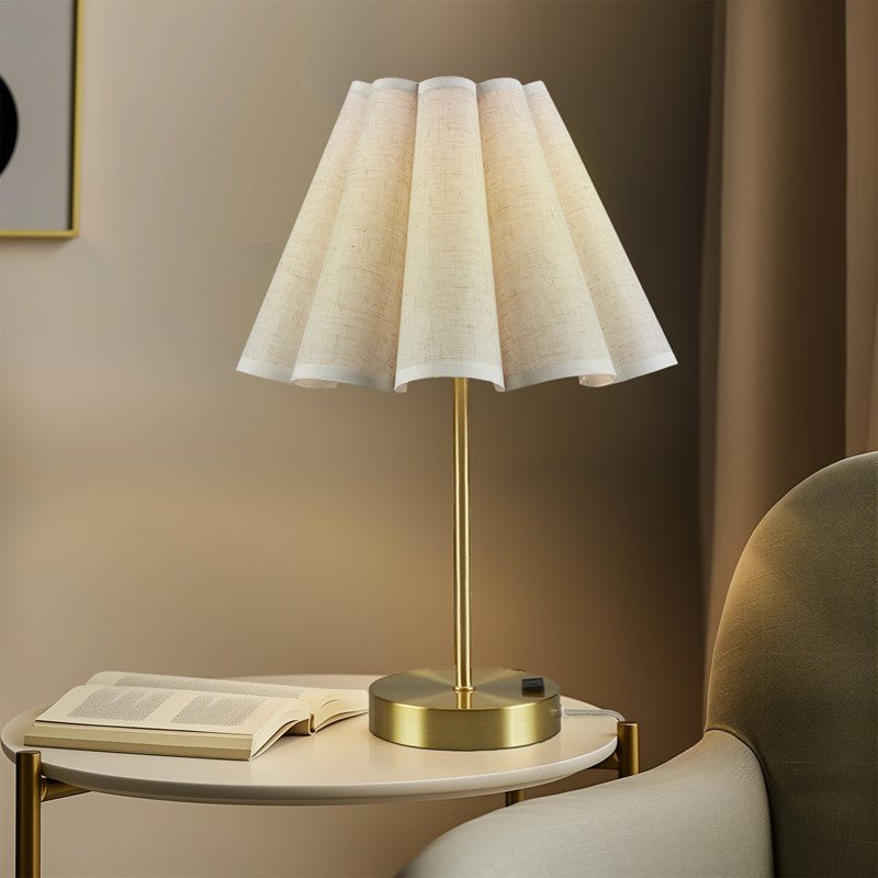 Chique Scalloped Coastal Accent Table Lamp | Coastal Lamps & Lighting - Quahog Bay Bedding