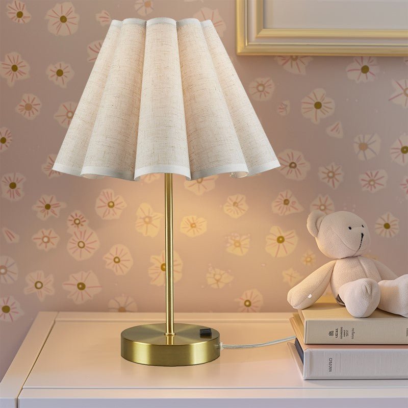 Chique Scalloped Coastal Accent Table Lamp | Coastal Lamps & Lighting - Quahog Bay Bedding