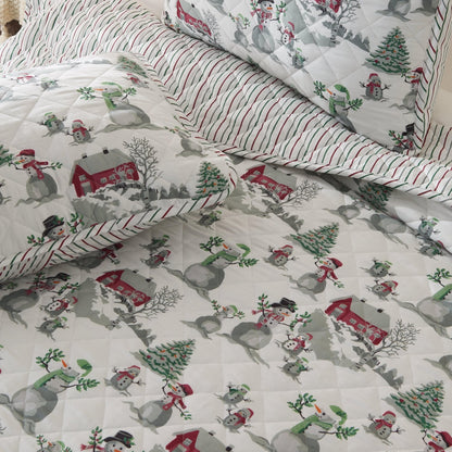 Christmas Printed Quilt - Christmas Themed Bedding - Quahog Bay Bedding