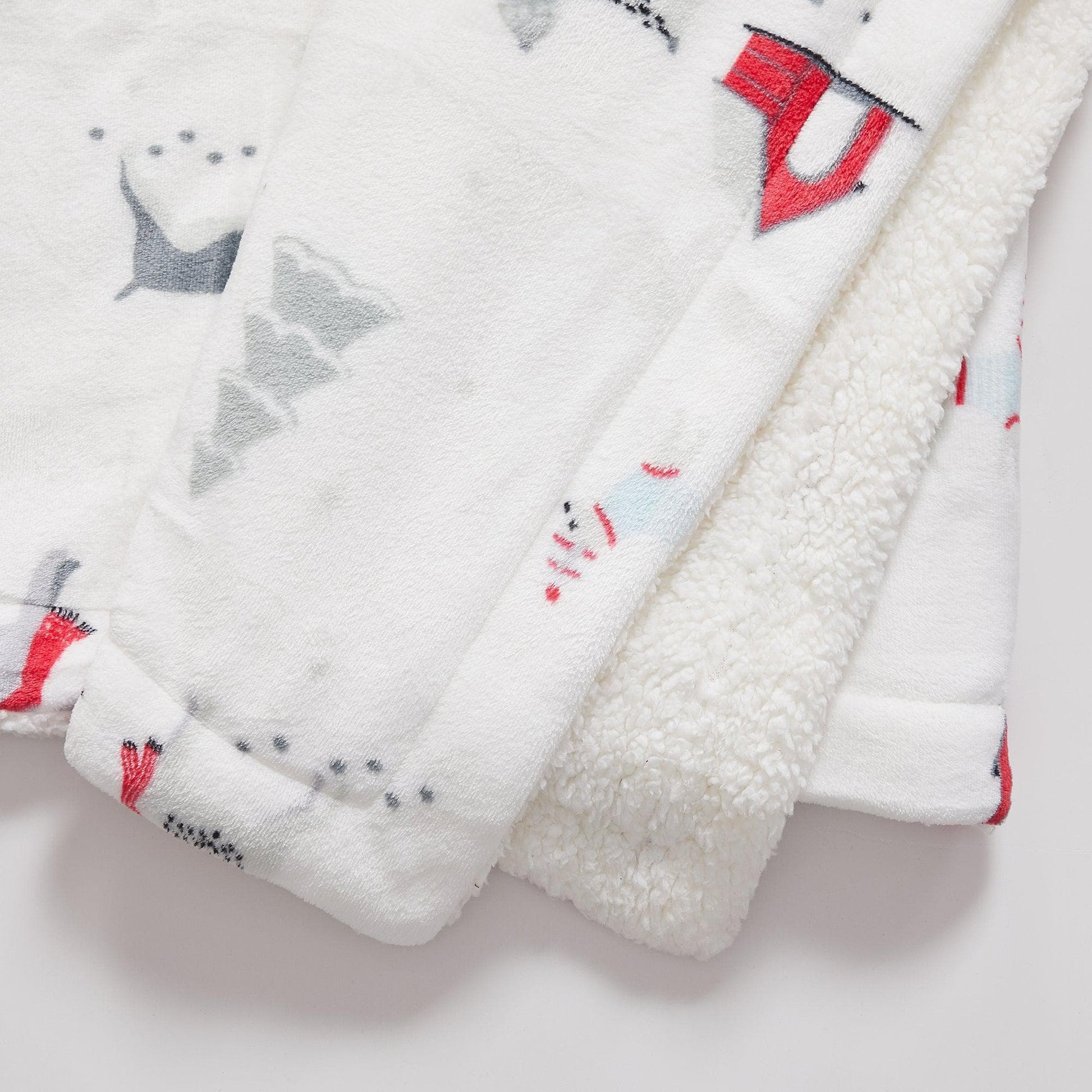 Christmas Sherpa Throw Blanket - Festive Christmas Themed Bedding - Quahog Bay Bedding