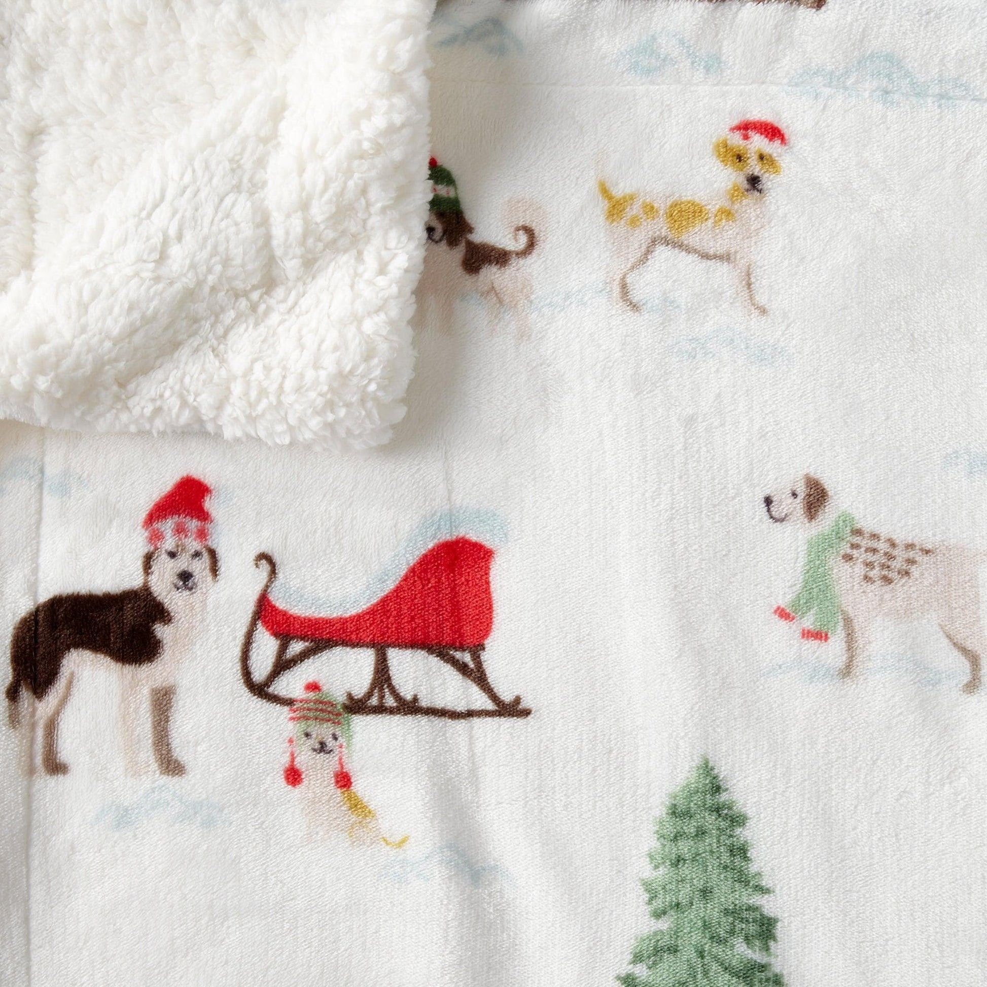 Christmas Sherpa Throw Blanket - Festive Christmas Themed Bedding - Quahog Bay Bedding