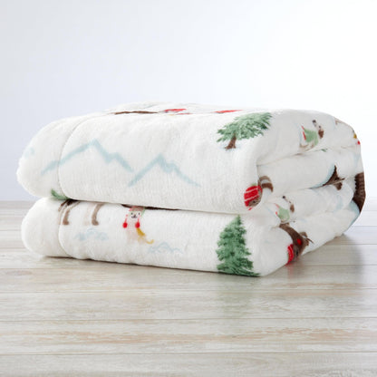 Christmas Sherpa Throw Blanket - Festive Christmas Themed Bedding - Quahog Bay Bedding