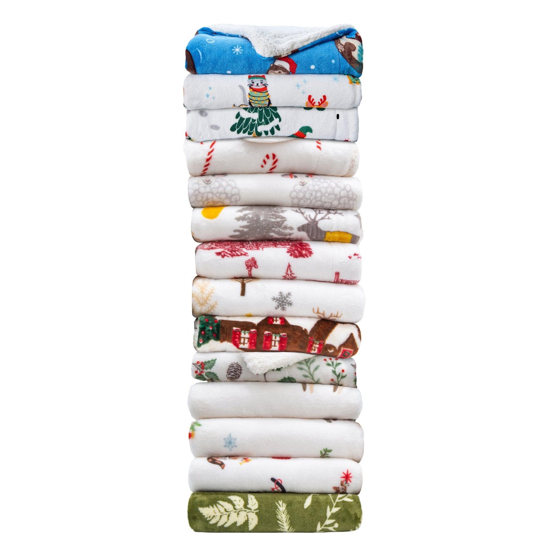 Christmas Sherpa Throw Blankets - Christmas Themed Quilts - Quahog Bay Bedding