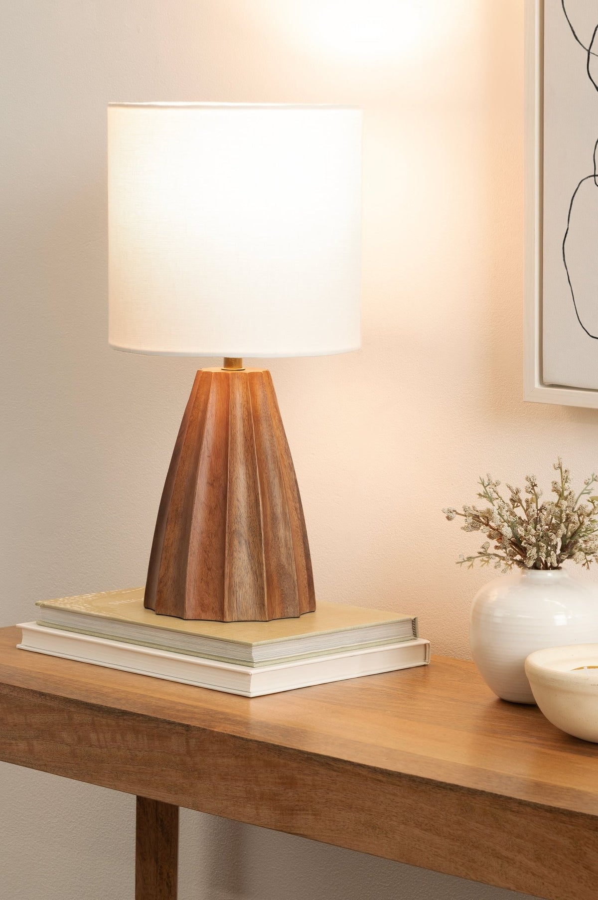 Ciji Scalloped Table Lamp | Coastal Lamps & Lighting - Quahog Bay Bedding
