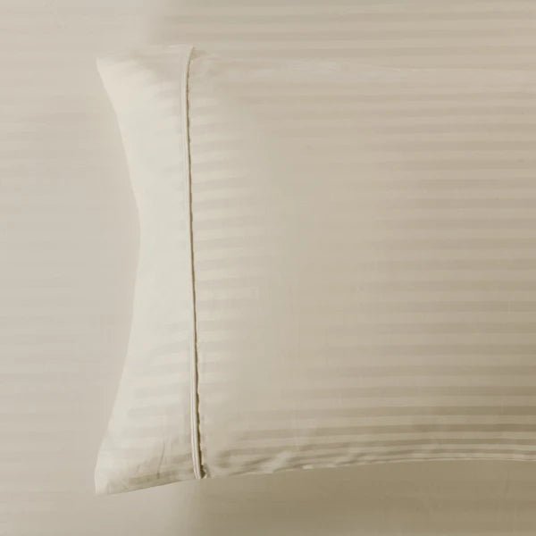 CinchFit American Made Luxury 600TC Thick Quality 100% Cotton Stripe Queen And King Pillowcase Set - Quahog Bay Bedding