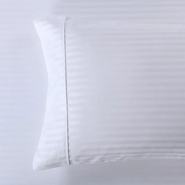 CinchFit American Made Luxury 600TC Thick Quality 100% Cotton Stripe Queen And King Pillowcase Set - Quahog Bay Bedding