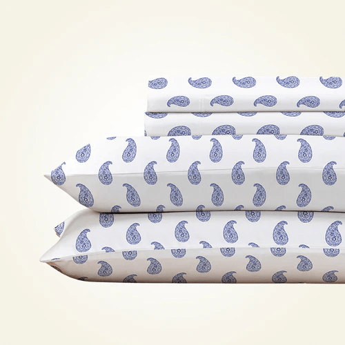 CinchFit American Made King 9 Inch Depth Sheet Sets - 400TC Cotton Prints - Quahog Bay Bedding