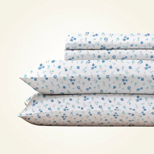 CinchFit American Made King 9 Inch Depth Sheet Sets - 400TC Cotton Prints - Quahog Bay Bedding