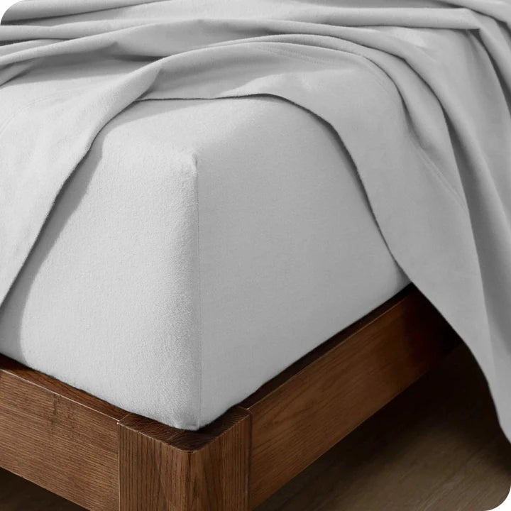 CinchFit American Made No Tear Split Top King Cotton Flannel Cord Elastic Sheets - Quahog Bay Bedding