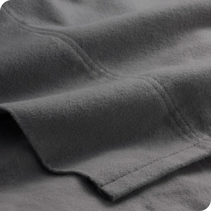 CinchFit American Made No Tear Split Top King Cotton Flannel Cord Elastic Sheets - Quahog Bay Bedding