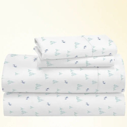 CinchFit American Made Twin 9 Inch Depth Sheet Sets - 400TC Cotton Prints - Quahog Bay Bedding